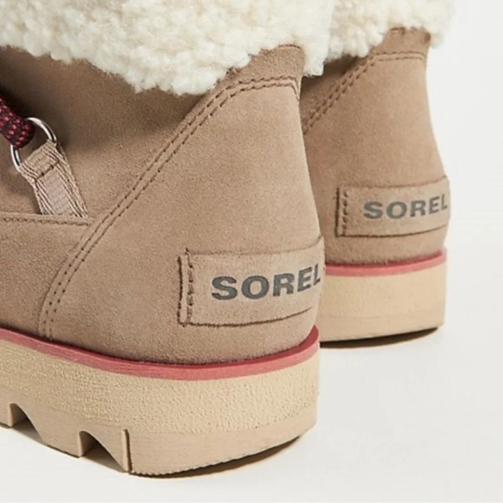 Sorel Harlow Lace Cozy Boots Shearling Size 8.5